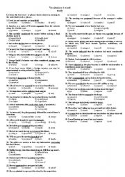 English Worksheet: vocabulary study