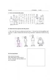 English Worksheet: Adjecttives I