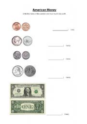 american money esl worksheet by jschepp