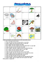 English Worksheet: Read and stick