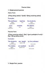 English Worksheet: passive voice