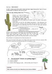 English Worksheet: THE DESERT