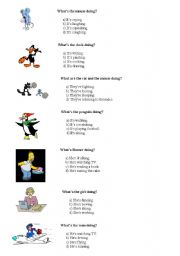 English Worksheet: Present Continuous-(part 2)
