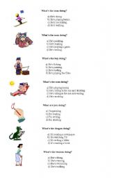 English Worksheet: Present Continuous-(part 3)