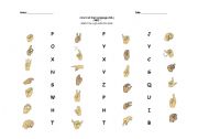 English worksheet: American Sign Language ABC 