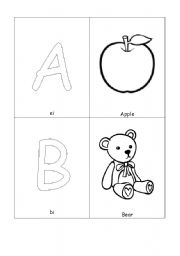 English Worksheet: alphabet flash-cards