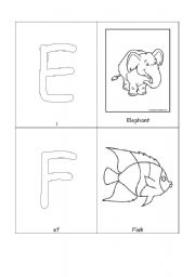 English Worksheet: alphabet flash cards, efgh