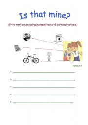 English worksheet: possessive adjectives: her