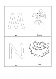 English worksheet: alphabet flash cards