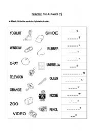 English Worksheet: The alphabet (part 2)