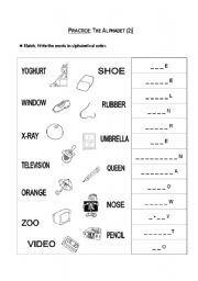 English worksheet: The alphabet (part 2)