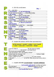 English Worksheet: GRAMMAR TEST