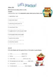 English Worksheet: Lets practice! - page 2