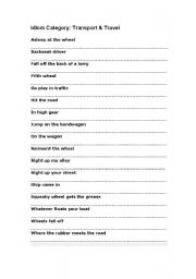 English worksheet: Idioms