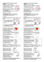 English Worksheet: Rihanna_Hate that I love you