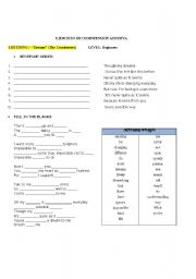 English Worksheet: listening