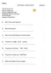 English Worksheet: Elementary special paper class test exercises English part 3