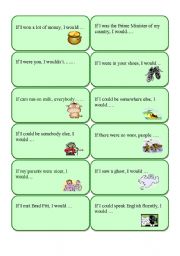 English Worksheet: Second conditional cards