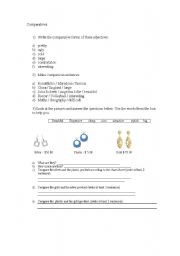 English Worksheet: Comparatives