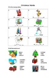 English worksheet: CHRISTMAS