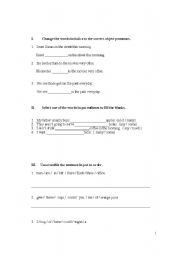 English worksheet: some any