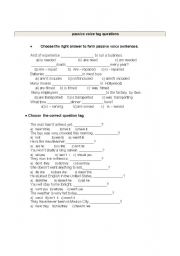 English worksheet: tag questions