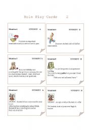 English Worksheet: Role play cards  Set 2