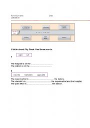 English worksheet: Giving directions(part1)