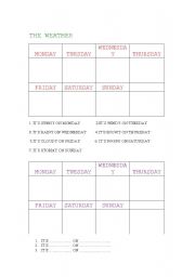 English Worksheet: the weather