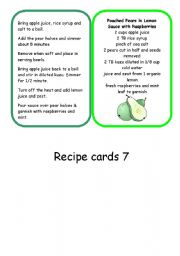 English Worksheet: recipe cards set 2