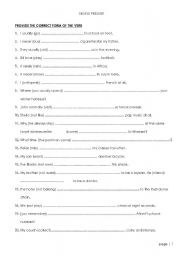 English Worksheet: present simple