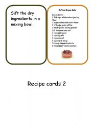 English Worksheet: recipe cards set 3