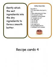 English Worksheet: recipe cards set3