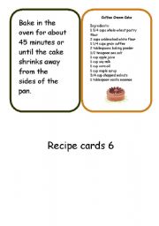 English Worksheet: recipe cards set3