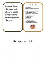 English Worksheet: recipe cards set3