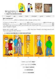 English Worksheet: BULLYING1 (PART 1)