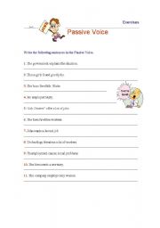 English Worksheet: passive voice