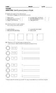 English worksheet: Personal Pronouns