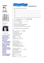 English Worksheet: Unchained Melody - Song Activity