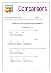 English Worksheet: Comparisons