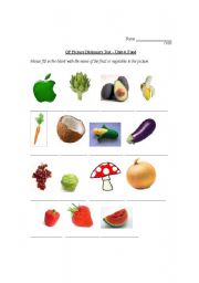 English Worksheet: Food Words Test