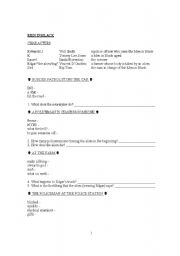 Men in Black movie worksheet