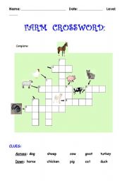 ON A FARM CROSSWORD