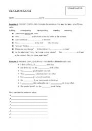 English Worksheet: Enslish test