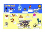 English Worksheet: ON THE BEACH