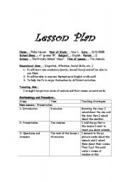 English Worksheet: animals