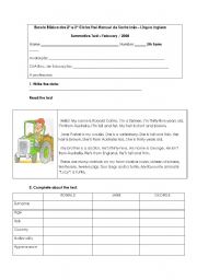 English Worksheet: Describing people