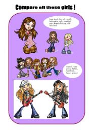 English Worksheet: th eBratz girls