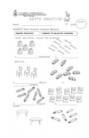 English Worksheet: Numbers