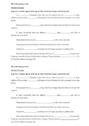 English worksheet: Families in Hungary